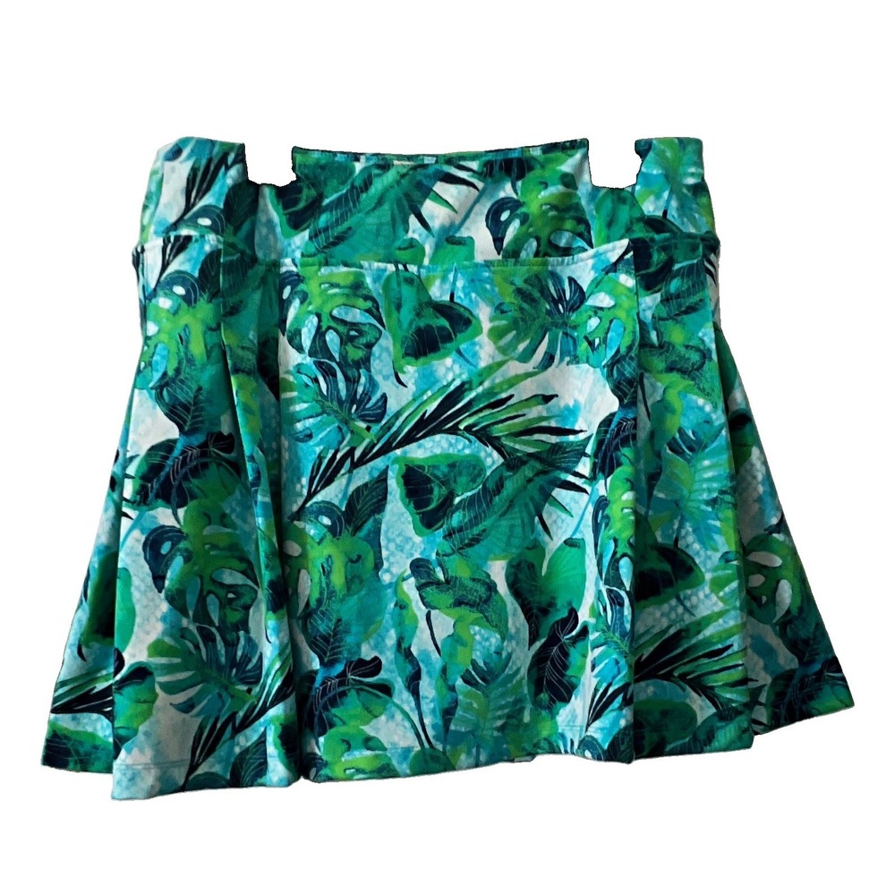 Tommy Bahama Golf Women's Pleated Tropical Floral Skort Pull-On Stretch M